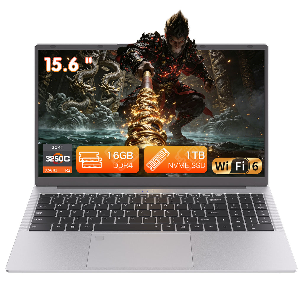 Exsurf 15.6" Business Laptop, AMD Ryzen 3250C, 16GB DDR4 RAM 1TB NVMe SSD, Windows 11 Pro Laptop Computer, Backlight Keyboard, Fingerprint Reader, Silver