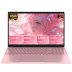 Exsurf T152A 15.6" Laptop – Intel N150, 32GB RAM, 1TB SSD,Windows 11 Pro, Pink