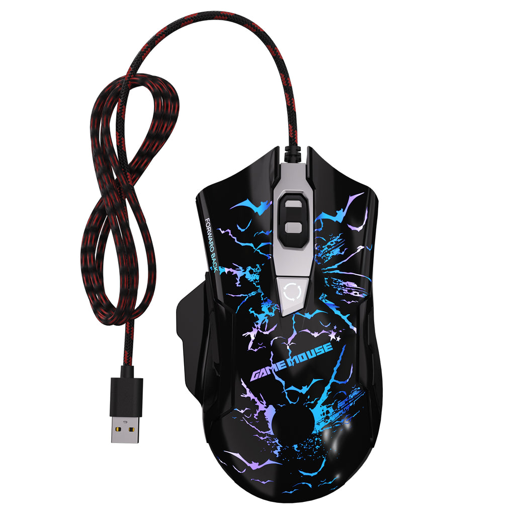 Exsurf Gaming Mouse, USB Wired Laptop Mice, with Cool Breathing RGB Light, Very Heavy and Good Hand Feel Ergonomic, Sniper Button, High Precision for Gaming/Office
