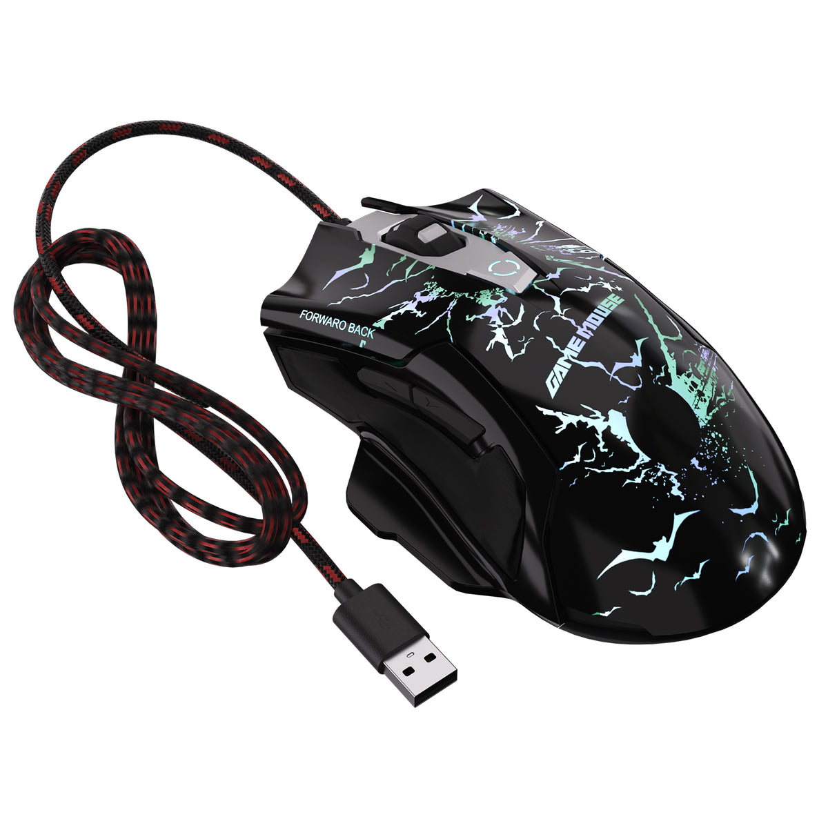 Exsurf Gaming Mouse, USB Wired Laptop Mice, with Cool Breathing RGB Light, Very Heavy and Good Hand Feel Ergonomic, Sniper Button, High Precision for Gaming/Office