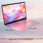 Exsurf T152A 15.6" Laptop – Intel N95, 16GB RAM, 512GB SSD,Windows 11 Pro, Pink