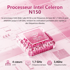 Exsurf T152A 15.6" Laptop – Intel N150, 32GB RAM, 1TB SSD,Windows 11 Pro, Pink