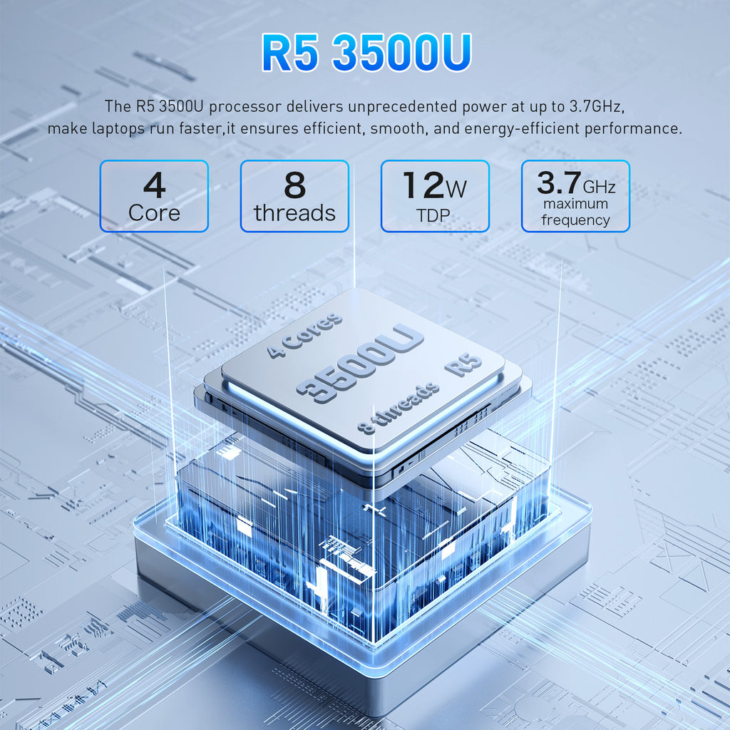 Exsurf 16" Business Laptop, Windows 11 Pro Computer, AMD Ryzen 5 3500U, 32GB RAM 1TB SSD, Backlit Keyboard, Fingerprint Unlock, Black