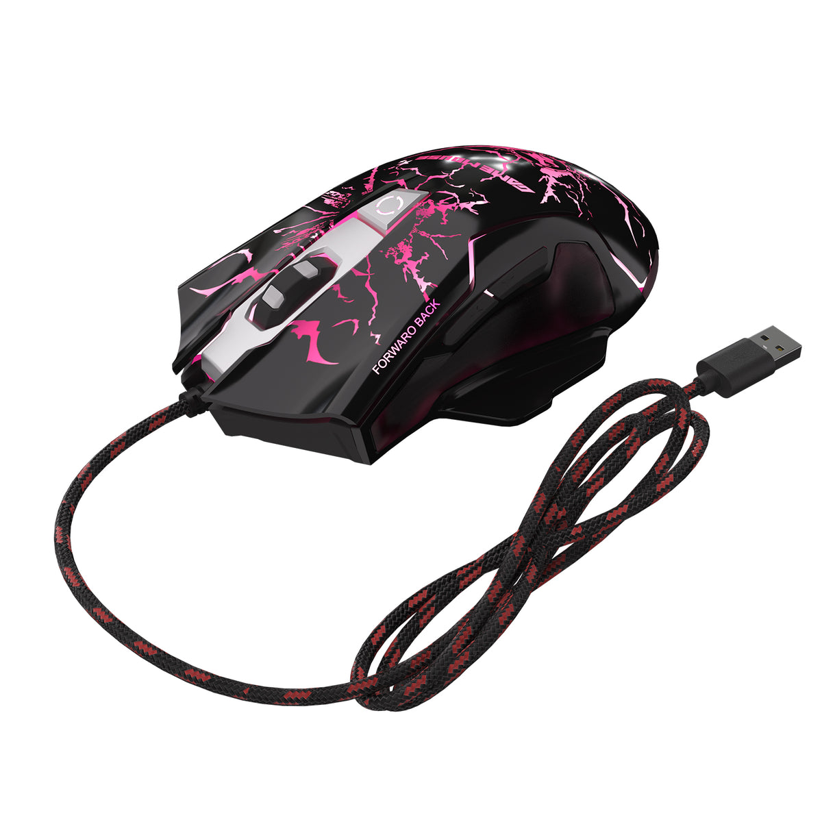 Exsurf Gaming Mouse, USB Wired Laptop Mice, with Cool Breathing RGB Light, Very Heavy and Good Hand Feel Ergonomic, Sniper Button, High Precision for Gaming/Office