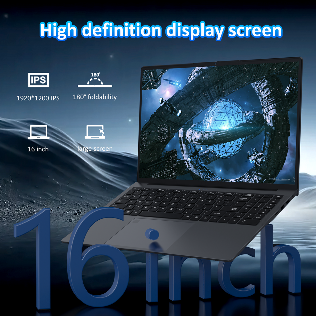 Exsurf T160R 16" Laptop – AMD Ryzen 5 7430U, 16GB RAM, 512GB SSD,Windows 11 Pro,Grey