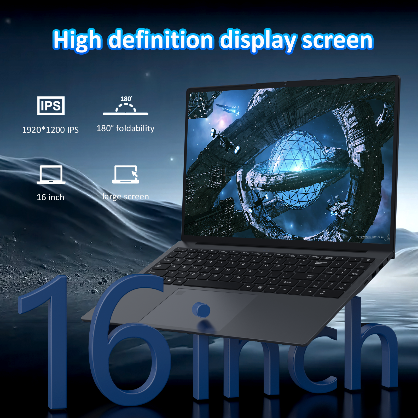 Exsurf T160R 16" Laptop – AMD Ryzen 5 7430U, 16GB RAM, 512GB SSD,Windows 11 Pro,Grey