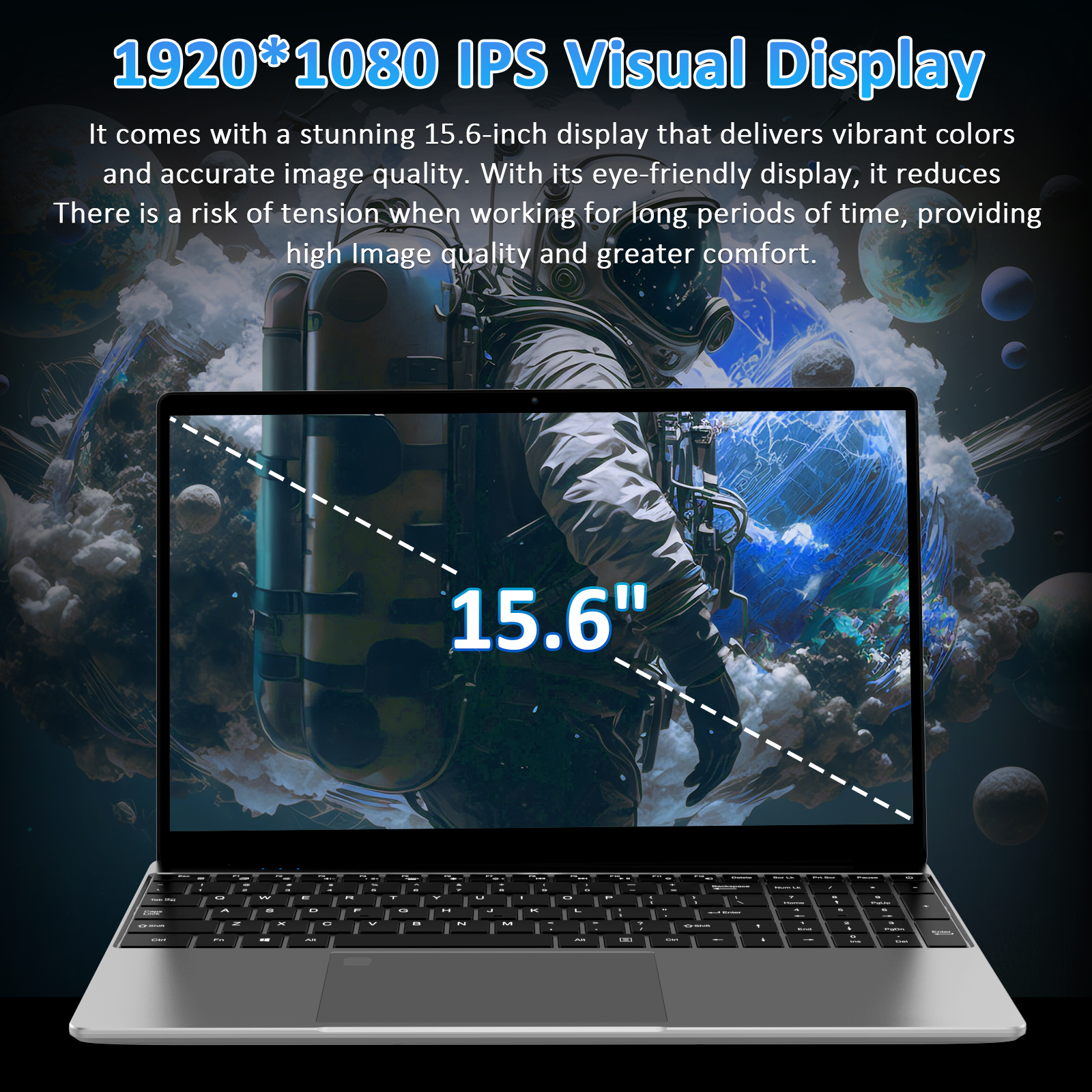 Exsurf T152A 15.6" Laptop – Intel N150, 32GB RAM, 1TB SSD,Windows 11 Pro, Silver