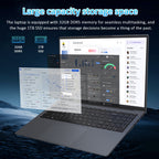 Exsurf 16" 1200IPS Laptop AMD Ryzen 7 7840HS, 32GB DDR5 RAM, 1TB NVMe SSD, Windows 11 Pro Gaming Computer, Backlit, Fingerprint, Full-Type C, WiFi 6, Bluetooth 5.3, Webcam Switch, Gray