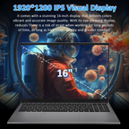 Exsurf T161N 16" Laptop – I3 1000NG4, 16GB RAM, 1TB SSD,Windows 11 Pro, Silver