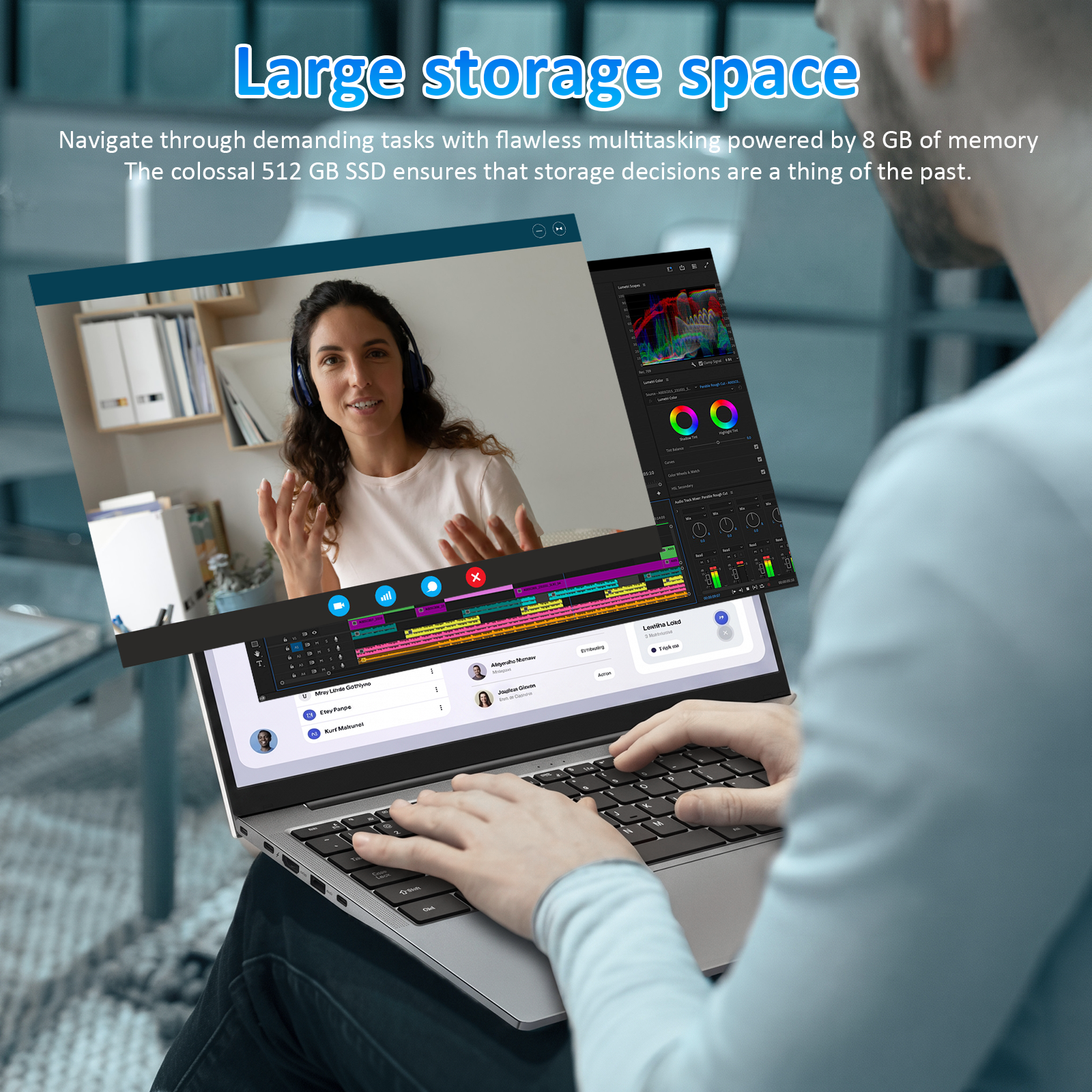exsurf 15.6" Student Laptop, Ryzen 3 Up to 3.5GHz, 8GB RAM 512GB SSD, Backlit Keyboard & Fingerprint Unlock for Daily Use