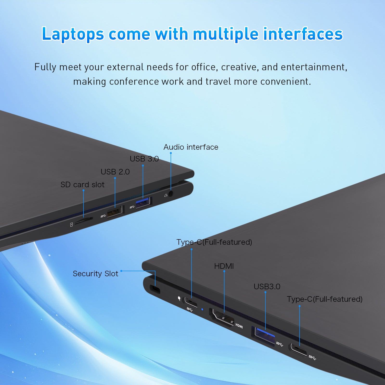 Exsurf 16" Business Laptop, Windows 11 Pro Computer, AMD Ryzen 5 3500U, 32GB RAM 1TB SSD, Backlit Keyboard, Fingerprint Unlock, Black