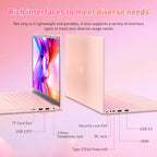 Exsurf 15.6" Windows 11 Pro Laptop, Intel 3050E CPU, 32GB RAM 1TB SSD,Type-C Port, Pink Home Computer