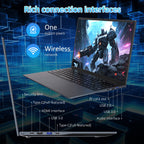 Exsurf 16" 1200IPS Laptop AMD Ryzen 7 7840HS, 32GB DDR5 RAM, 1TB NVMe SSD, Windows 11 Pro Gaming Computer, Backlit, Fingerprint, Full-Type C, WiFi 6, Bluetooth 5.3, Webcam Switch, Gray