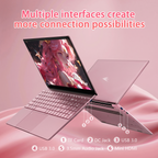 Exsurf 15.6" Student Laptop, Win 11 Pro Notebook,8GB RAM 256GB SSD,N5100,Backlit Keyboard, Fingerprint Unlock, Pink