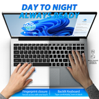 exsurf 15.6" Student Laptop, Ryzen 3 Up to 3.5GHz, 8GB RAM 512GB SSD, Backlit Keyboard & Fingerprint Unlock for Daily Use