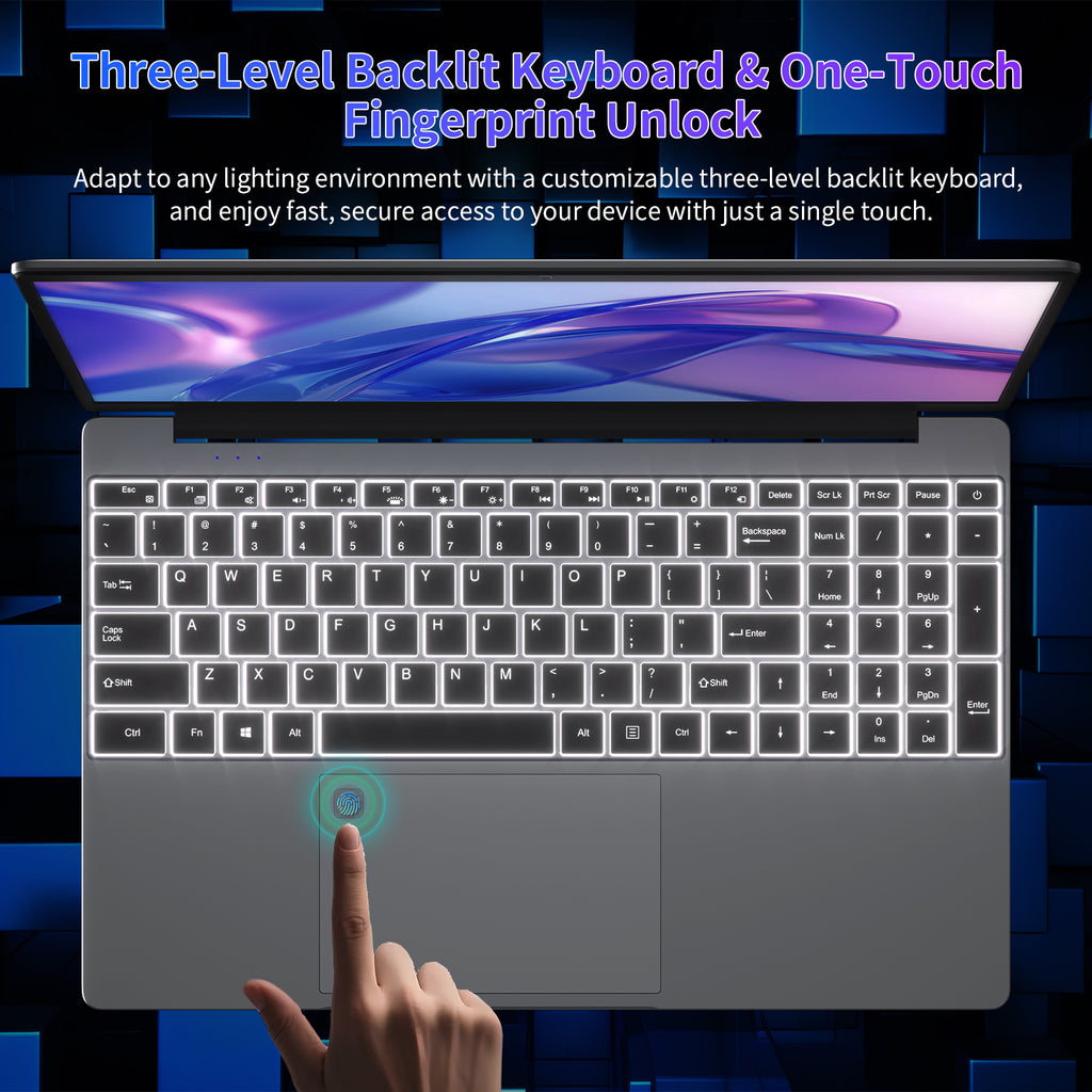 Exsurf T152A 15.6" Laptop – Intel N95, 16GB RAM, 512GB SSD,Windows 11 Pro, Silver