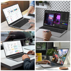 exsurf 15.6" Student Laptop, Ryzen 3 Up to 3.5GHz, 8GB RAM 512GB SSD, Backlit Keyboard & Fingerprint Unlock for Daily Use