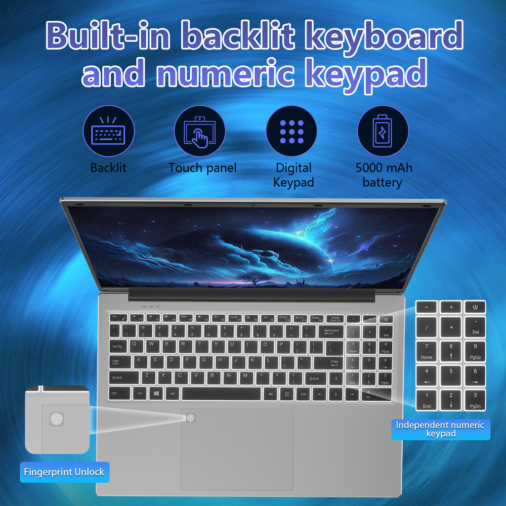 Exsurf T161N 16" Laptop – I3 1000NG4, 16GB RAM, 1TB SSD,Windows 11 Pro, Silver