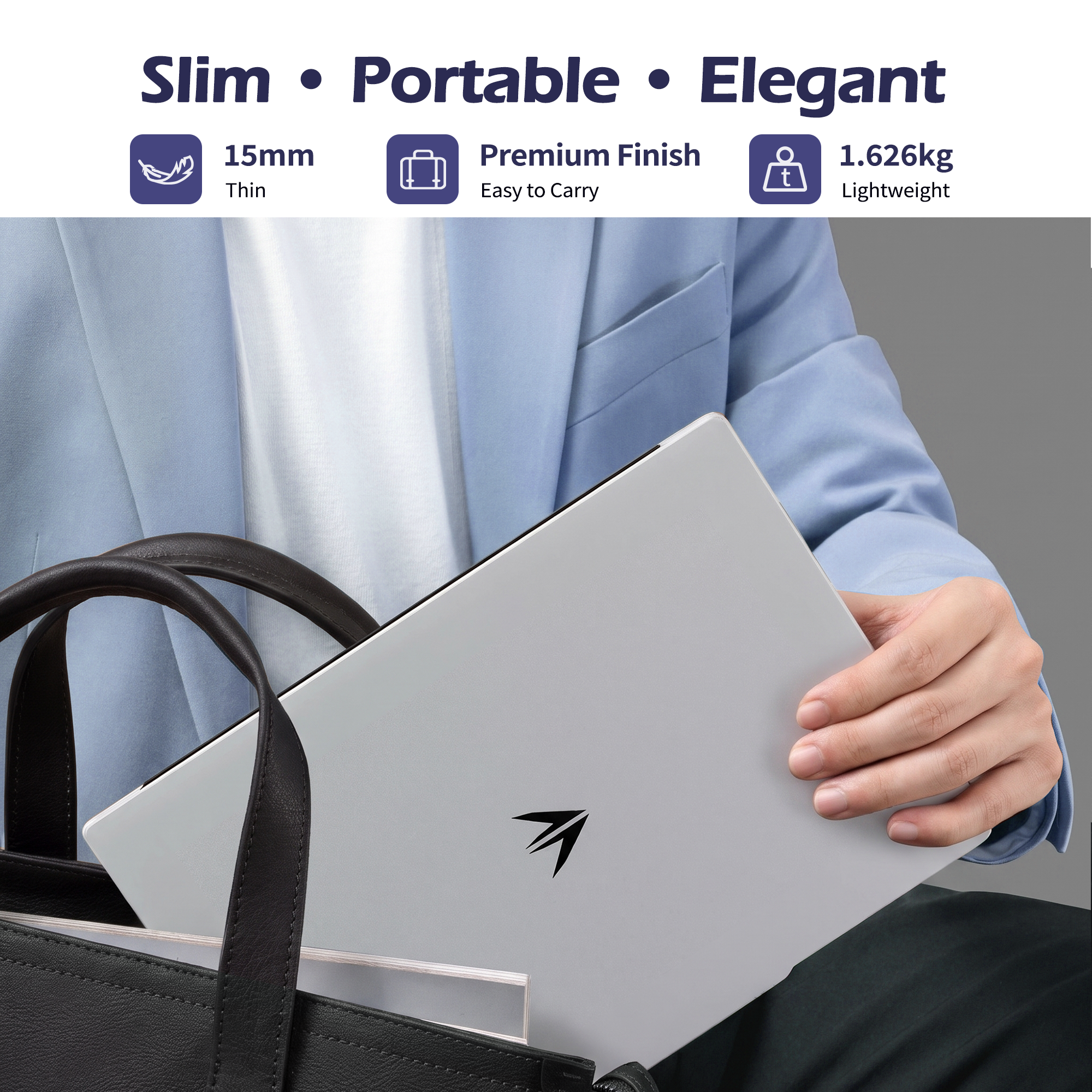 Exsurf 15.6" Home Laptop, Windows 11 Pro, AMD Ryzen 5 6600U, 16GB RAM 512GB SSD, Backlit Keyboard, Fingerprint Unlock