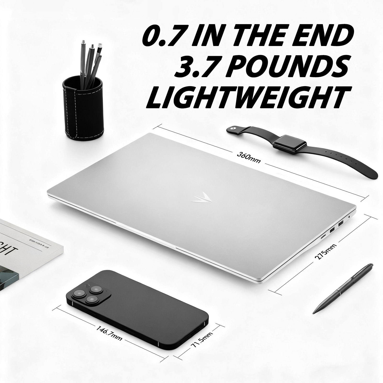 exsurf 15.6" Student Laptop, Ryzen 3 Up to 3.5GHz, 8GB RAM 512GB SSD, Backlit Keyboard & Fingerprint Unlock for Daily Use
