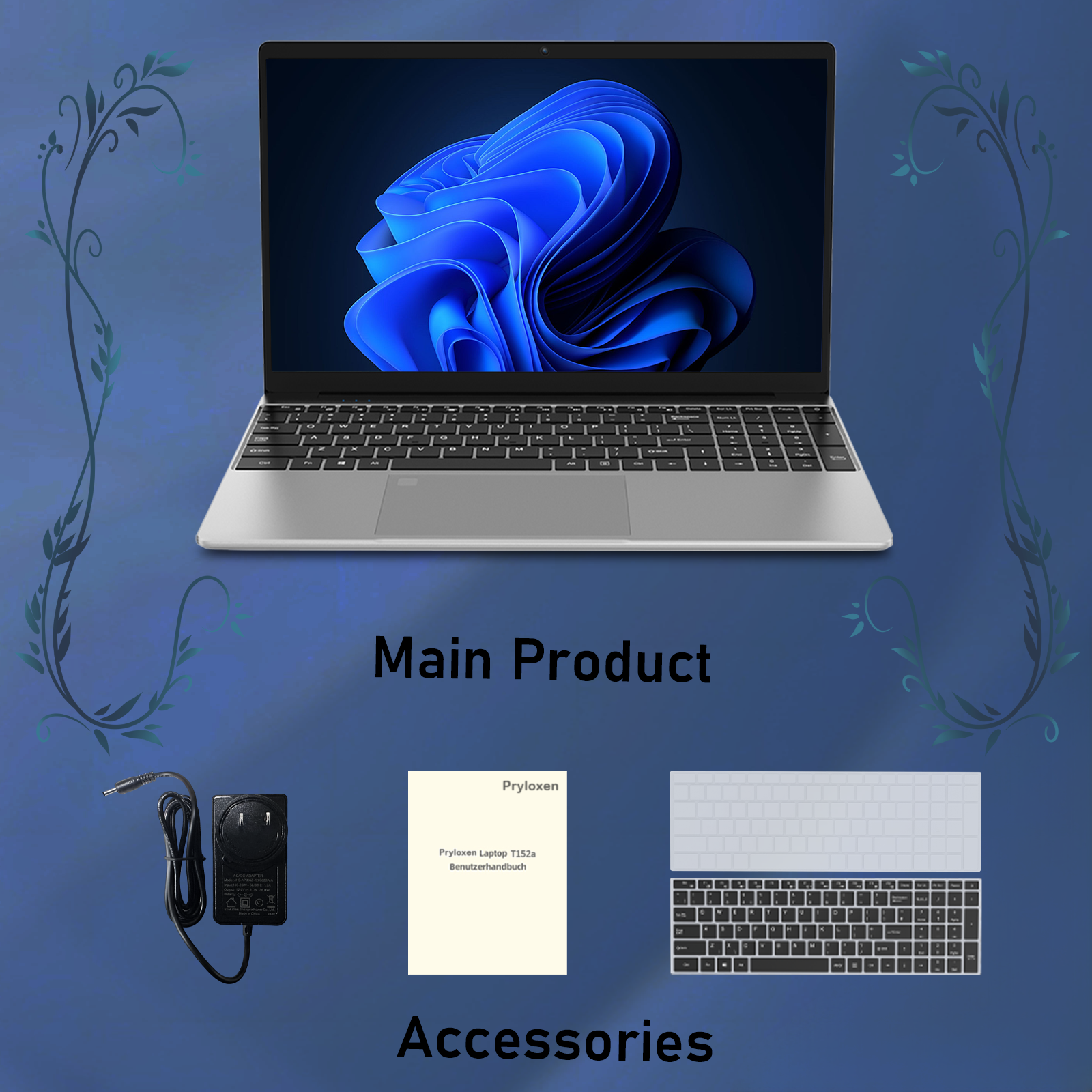 Exsurf T152A 15.6" Laptop – Intel N150, 32GB RAM, 1TB SSD,Windows 11 Pro, Silver