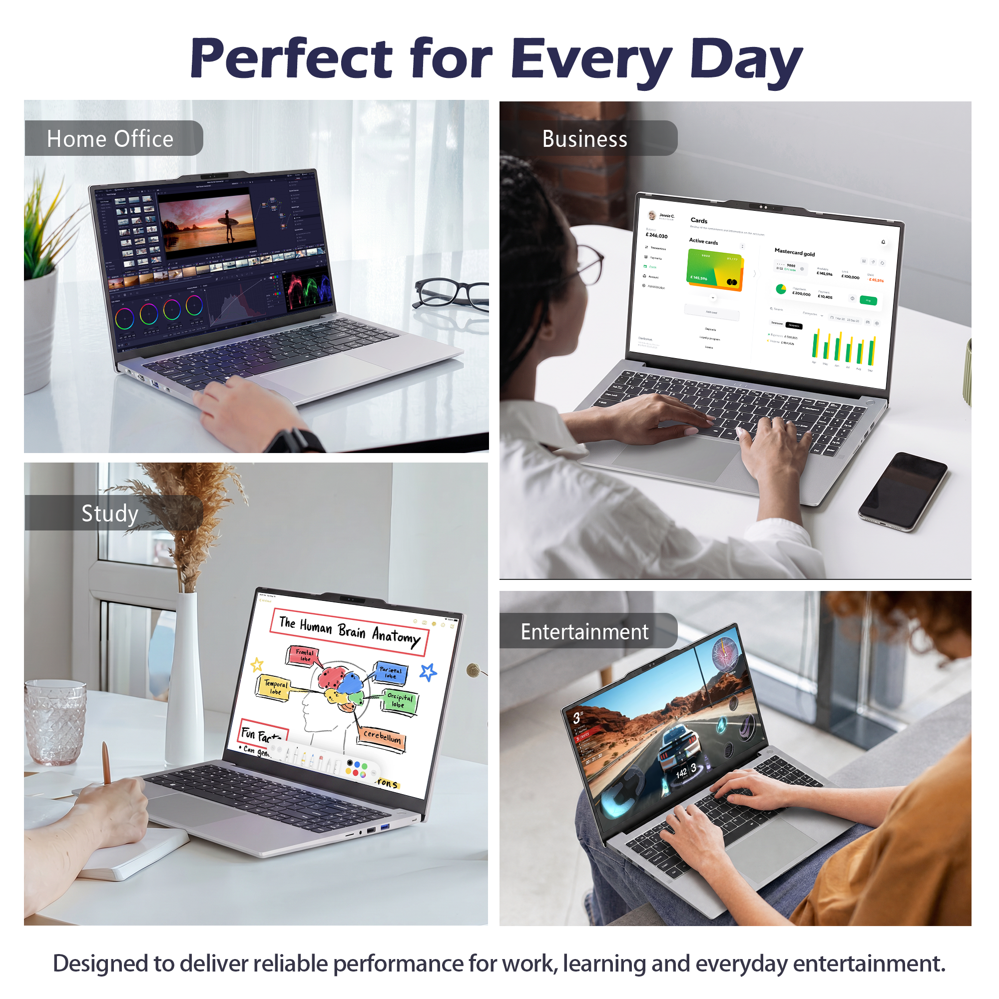 Exsurf 15.6" Home Laptop, Windows 11 Pro, AMD Ryzen 5 6600U, 16GB RAM 512GB SSD, Backlit Keyboard, Fingerprint Unlock