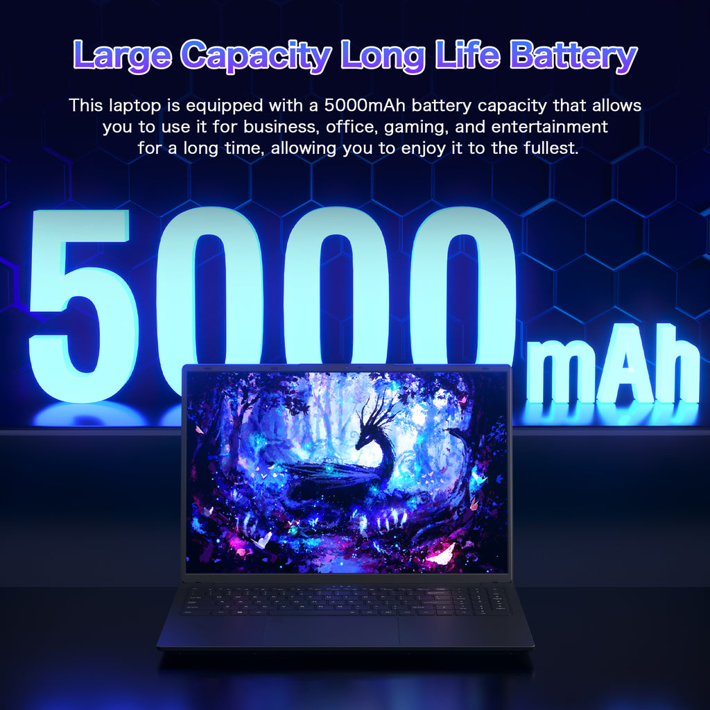 Exsurf 16" Business Laptop, Windows 11 Pro Computer, AMD Ryzen 5 3500U, 32GB RAM 1TB SSD, Backlit Keyboard, Fingerprint Unlock, Black